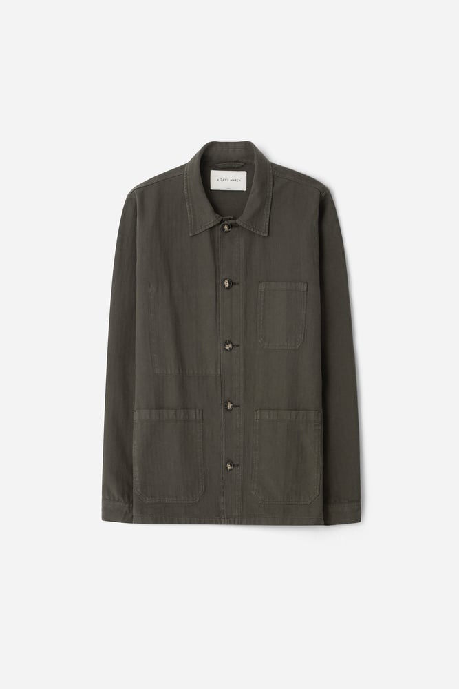 H*o様 25SS WOOL HERRINGBONE OVER SHIRT Wool Herringbone Over Shirt in Olive