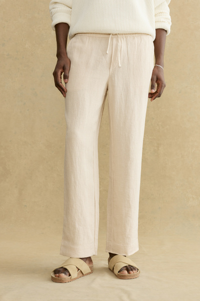 Tamiat Drawstring Linen Trousers | A Day's March