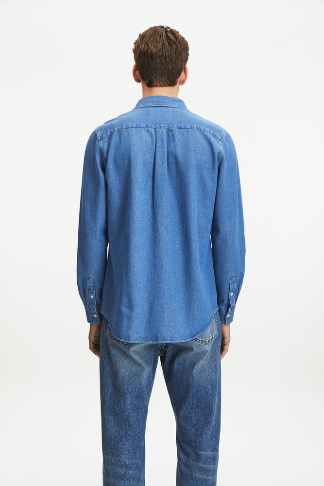 AMERI◆MINMAL DENIM SHIRT/長袖シャツ/FREE/コットン/IDG/02220421720 CLASSIC DENIM SHIRT | INDIGO762 - GOOD AMERICAN