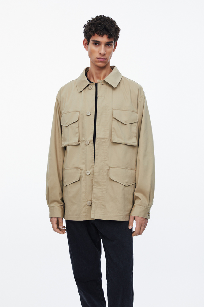 【BAON】Uuni pocket collar half field jacket Companion's Latest Addition is a Custom-Woven Herringbone