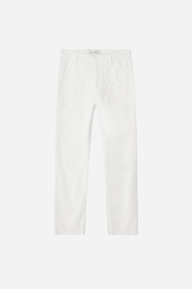 パンツ BARROW Women Straight Pants 034076 WHITE Wonderwall linen-blend trousers for women 104869a2ha White