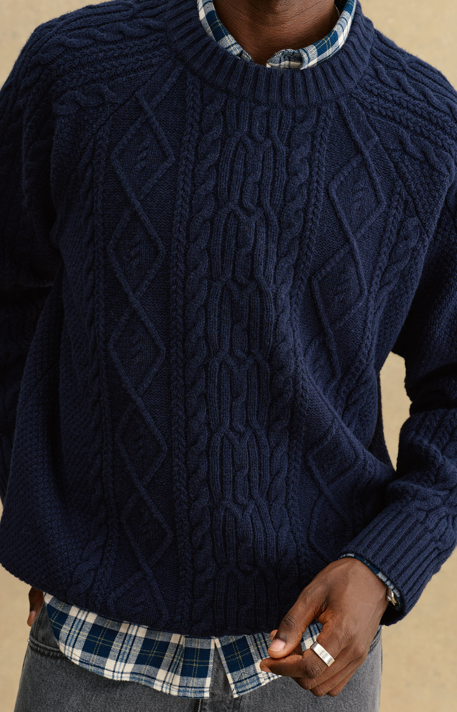 Atlas Aran Knit Lambswool Sweater | A Day's March