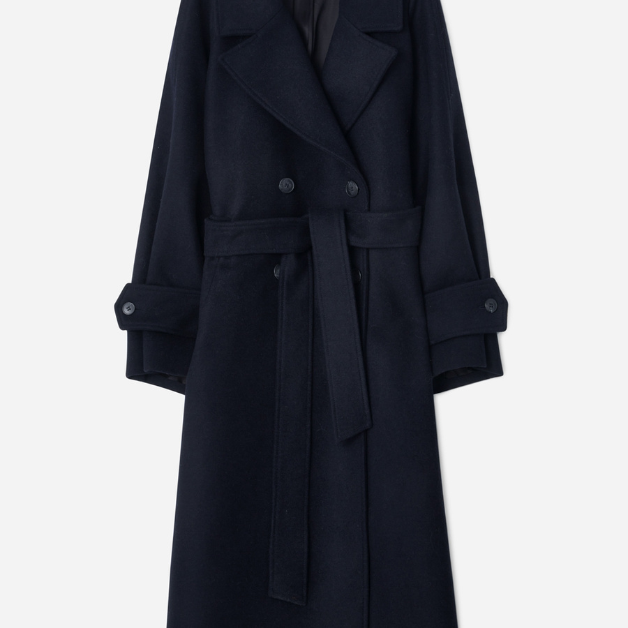 ジャケット・アウター BASISBROEK wool double chester coat navy Inherit Chester Coat Full Lining Single M Navy MN Used
