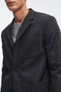 ch!iiibag Wool Pinstripe Jacket 36 グレー ch!iiibag Wool Pinstripe Jacket 36 グレー - メルカリ