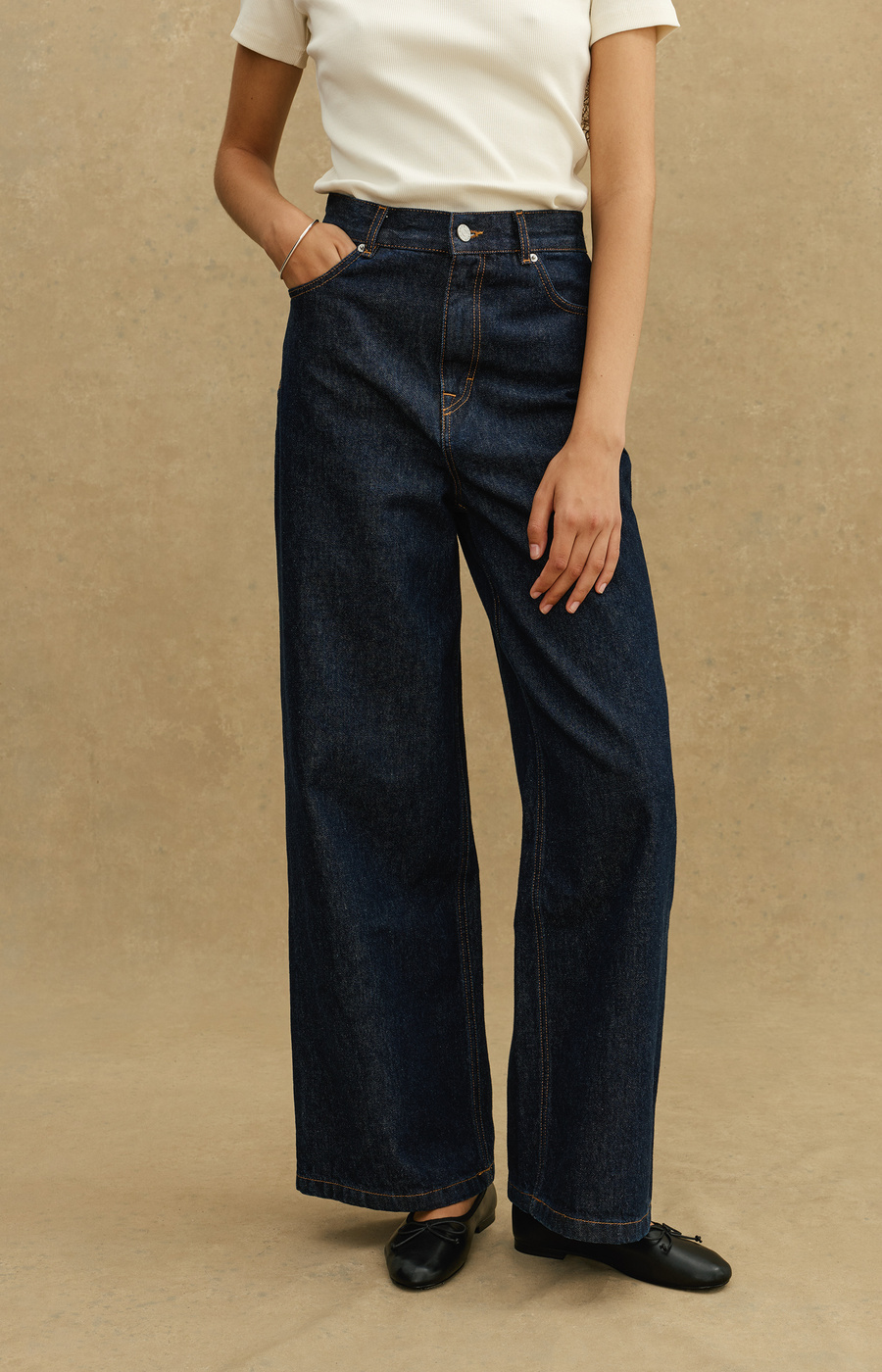 POPPY あさぎーにょ WIDE FLARE DENIM PANTS Mサイズ Wide flare denim pants – POPPY