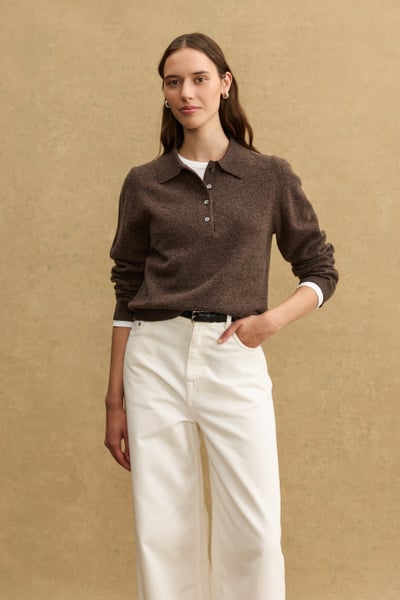 Frei Cashmere Merino Polo Sweater