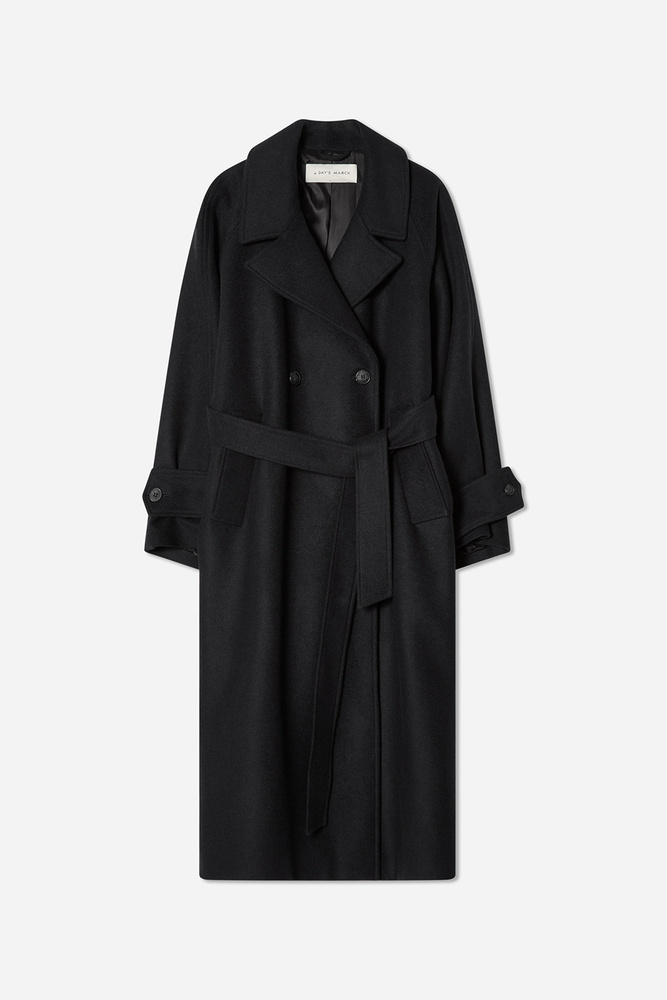 Chikashitsu +oversized wool double coat Chikashitsu + Oversized