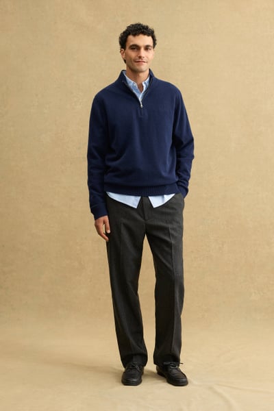 Cashmere Merino Half-Zip Sweater