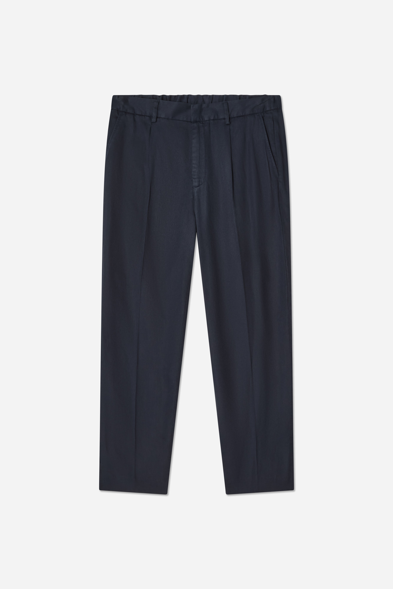 A Day's March Men's Navy Smart Lyocell Trousers