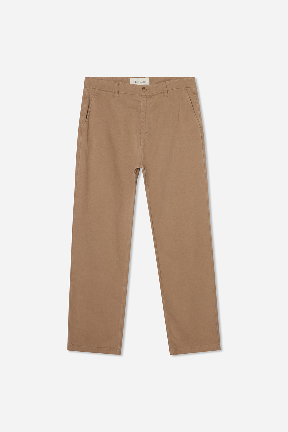 A Day's March Men's Greige Redwood Cotton Lyocell Trousers