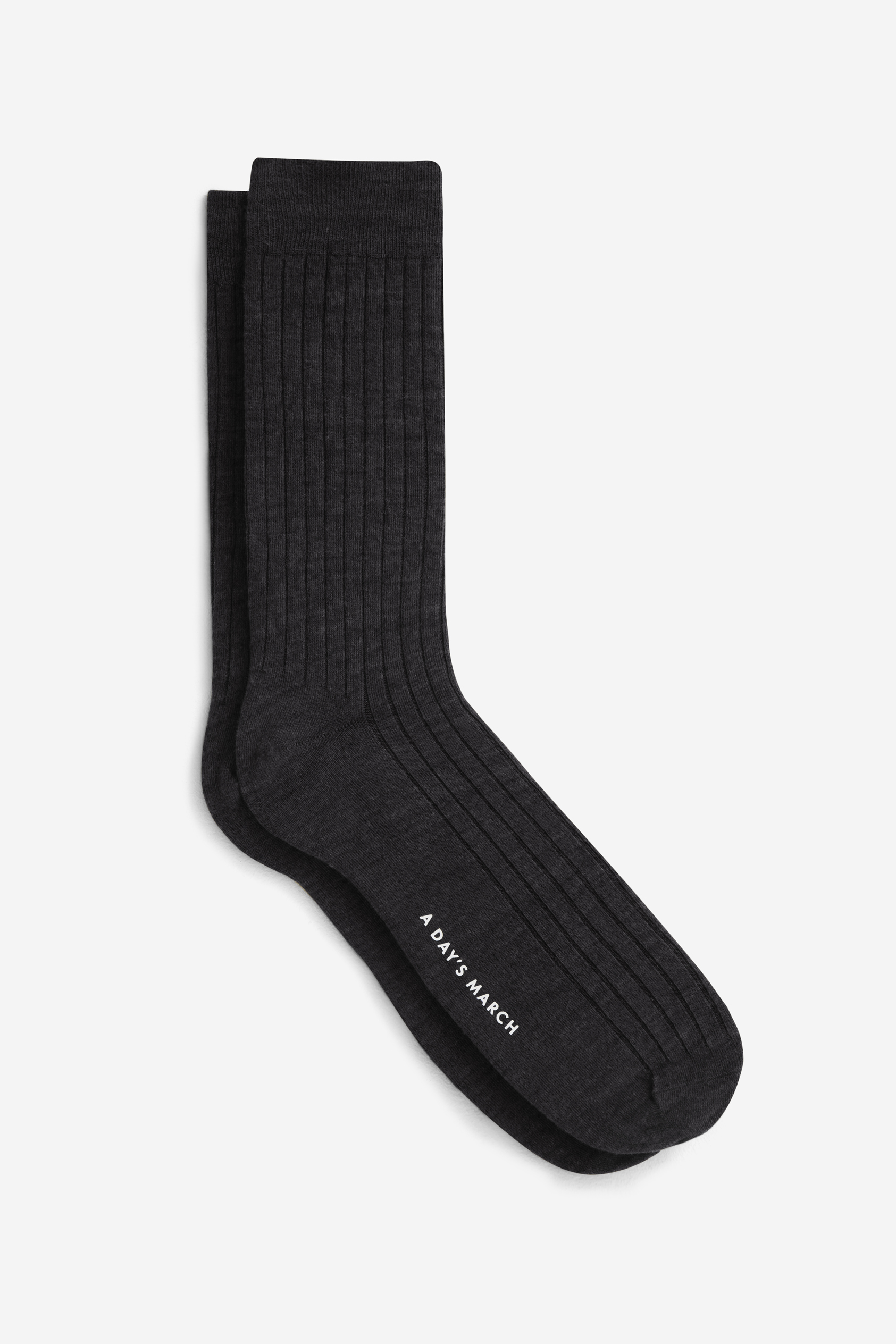 A Day's March Men's Charcoal Ribbed Socks
