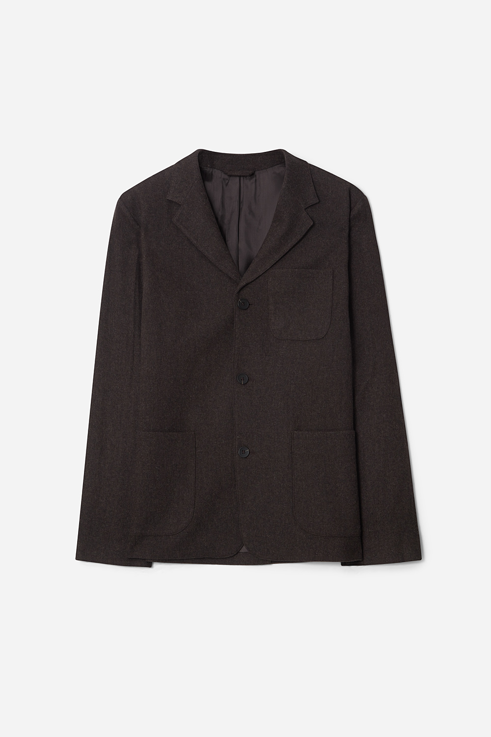 A Day's March Men's Brown Melange Bedford Wool Blazer
