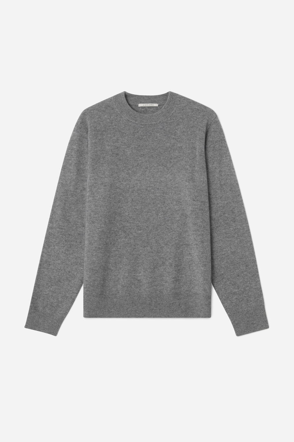 A Day's March Men's Grey Melange Marlow Cashmere Merino Sweater