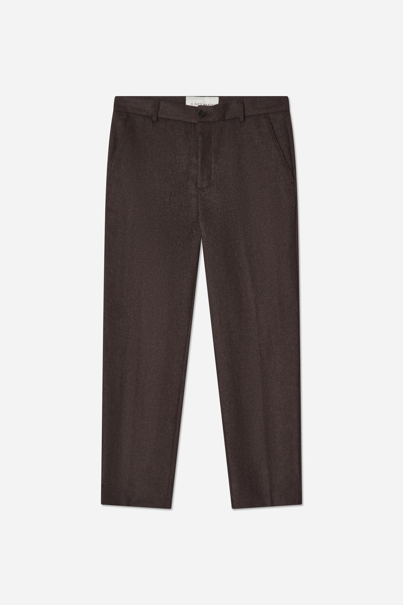 A Day's March Men's Brown Melange Miller Wool Trousers