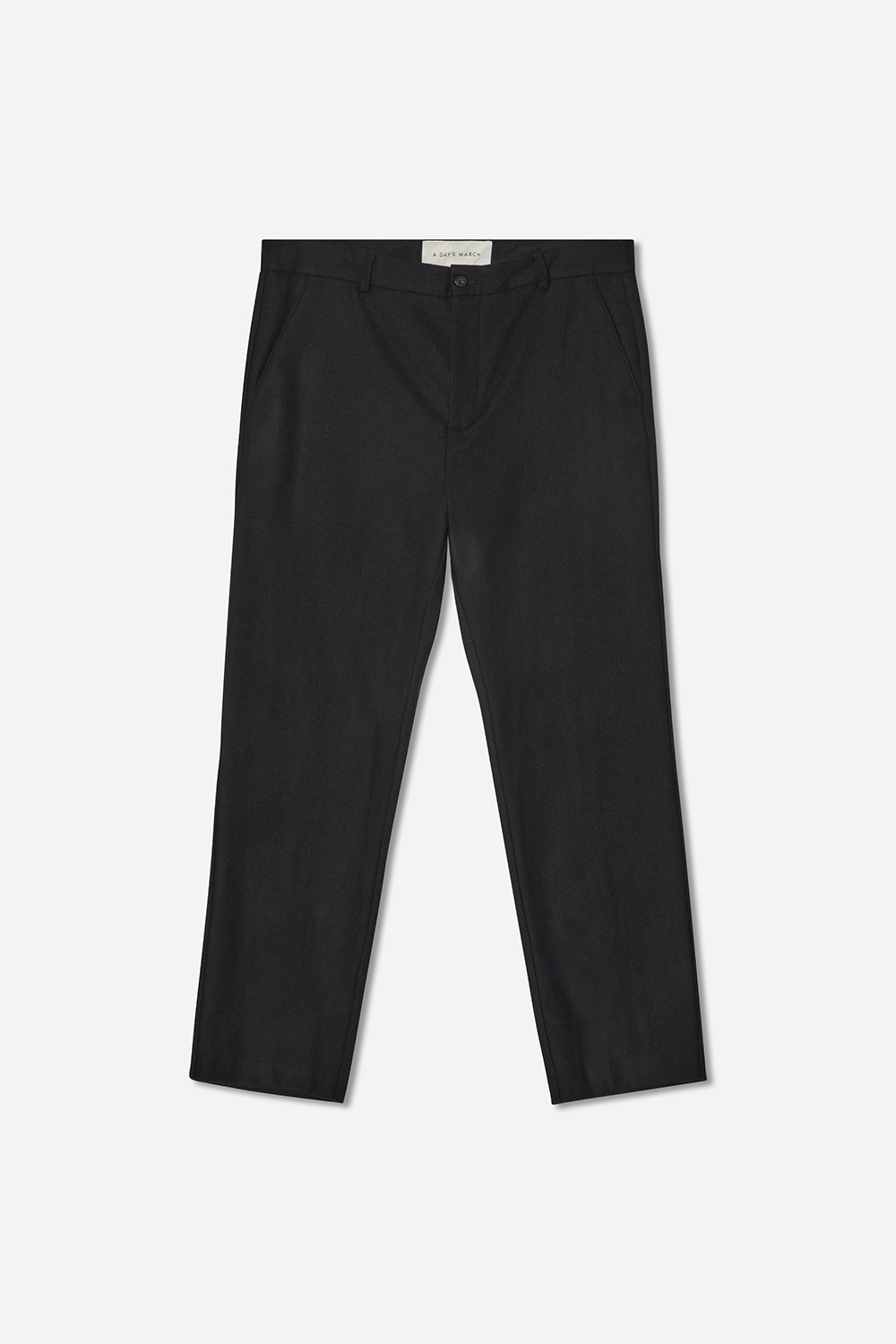A Day's March Men's Black Miller Fine Wool Trousers