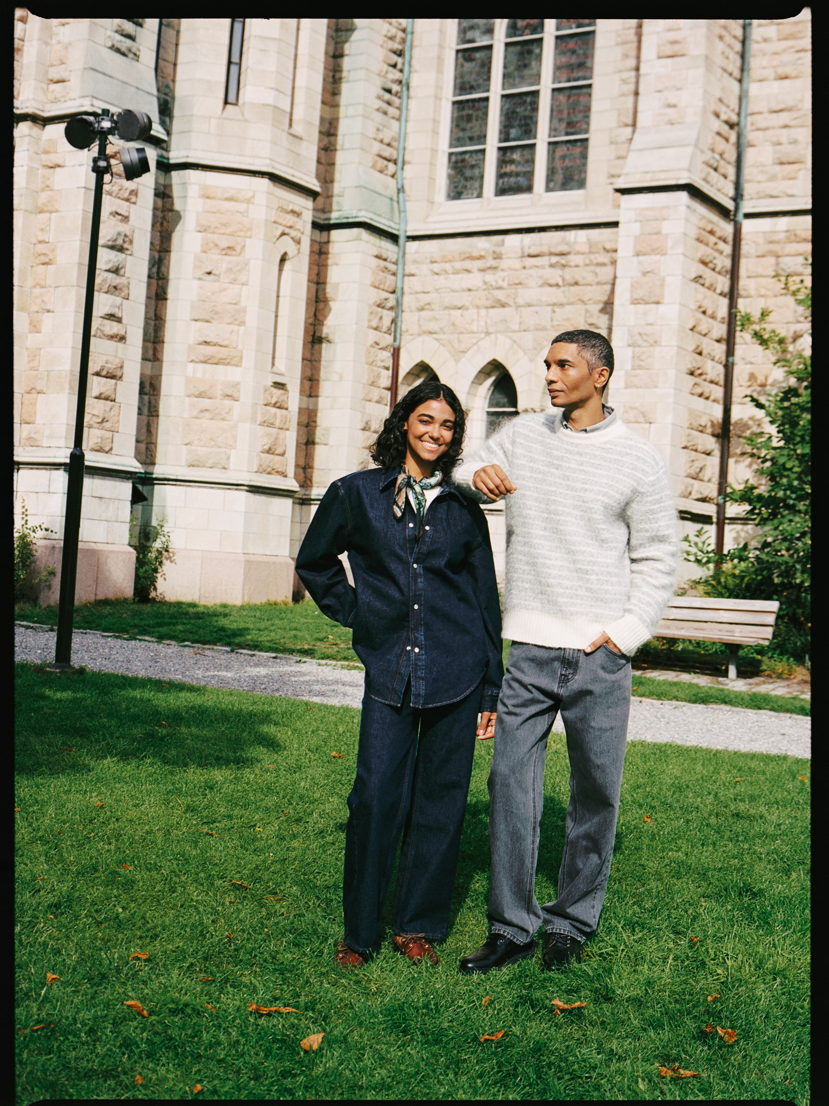 A Days March Langley Denim Trousers In Gray