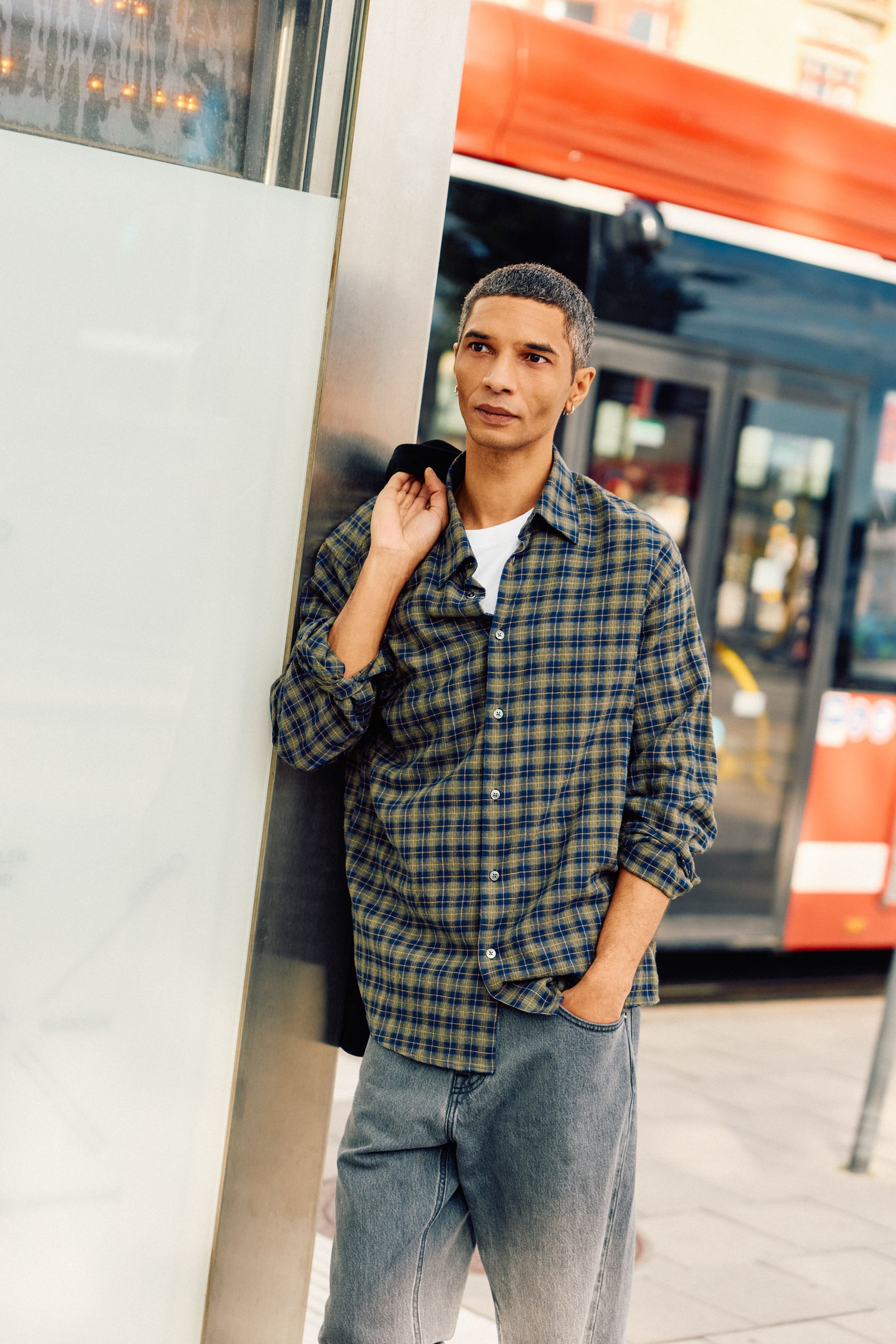 A Days March Langley Denim Trousers In Gray