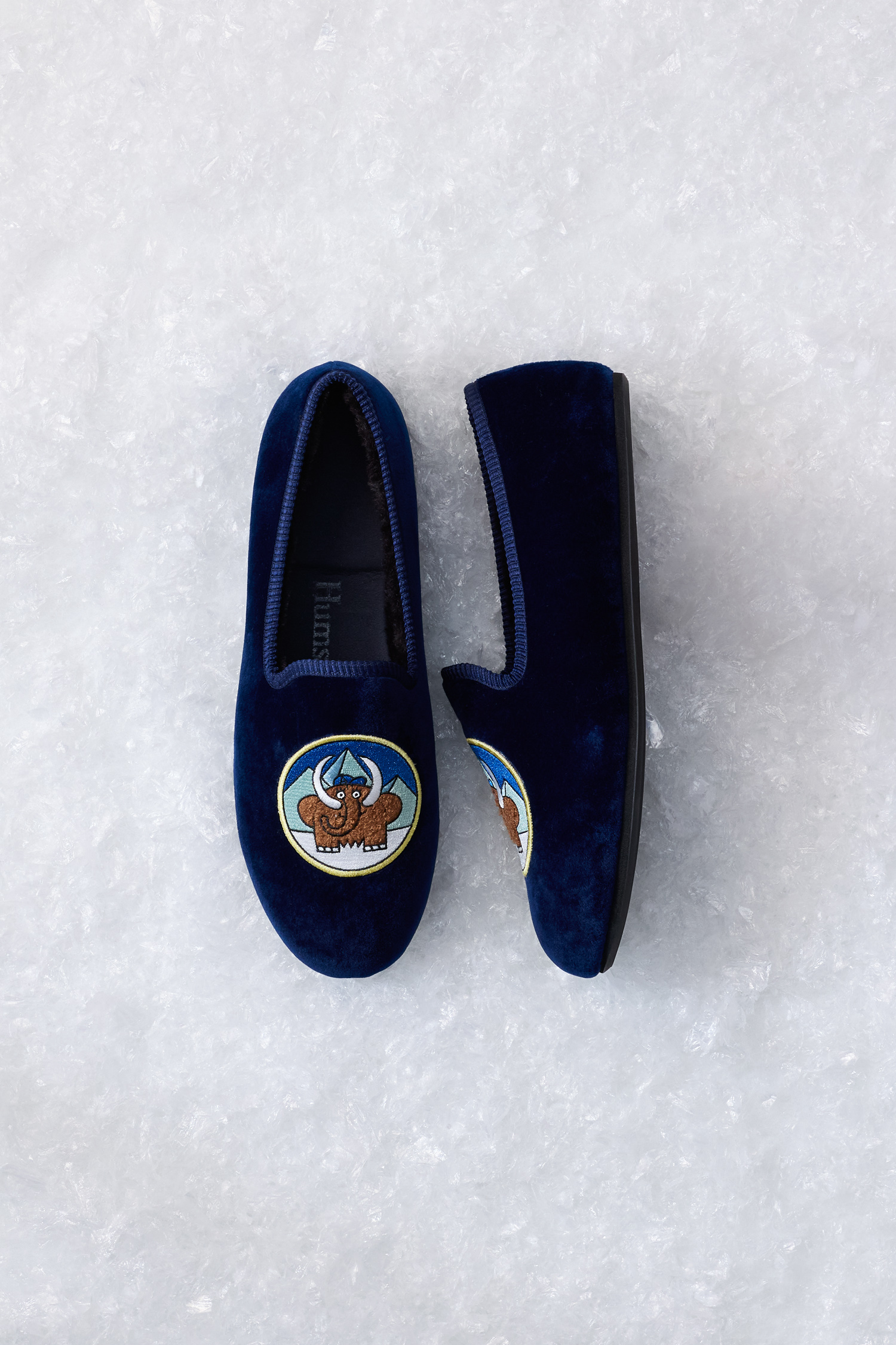 A Day's March Men's Blue Owe Mammoth Slippers